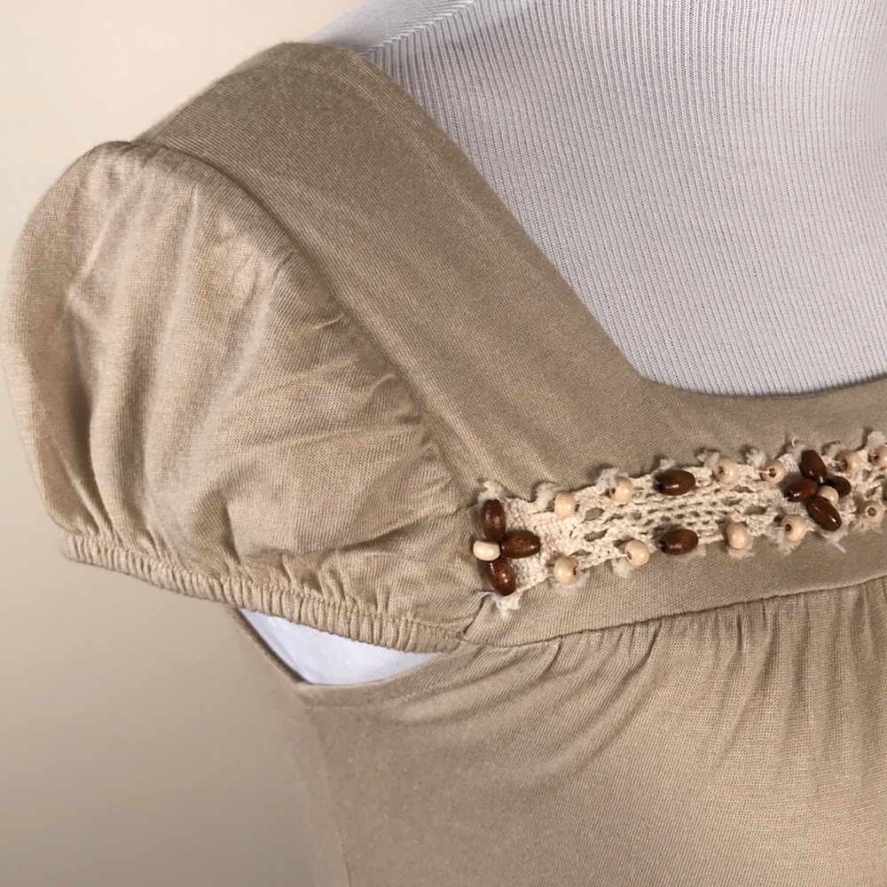 NWT Sweetees Cap Sleeve Beaded Top - Picture 5 of 6
